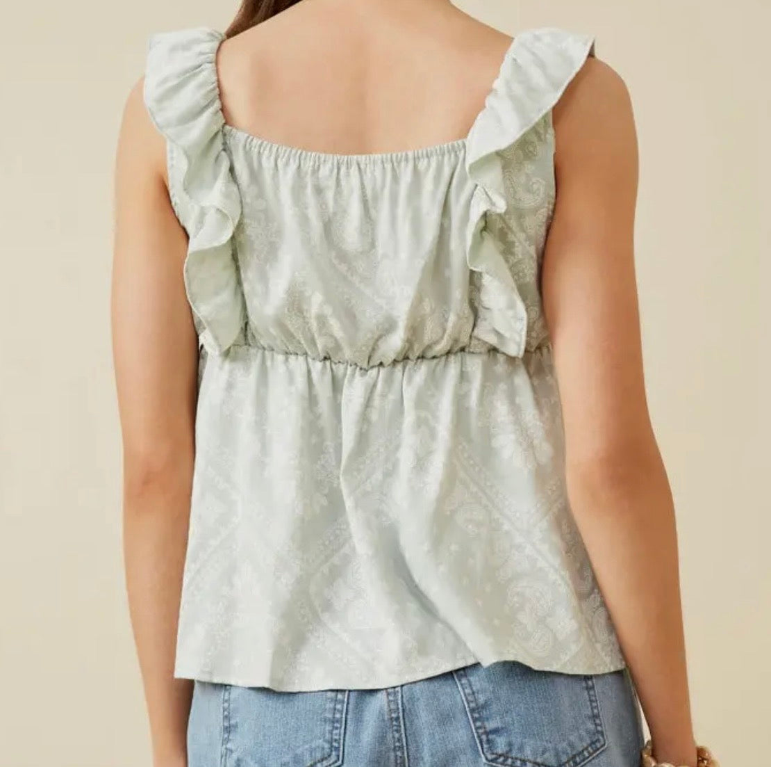 Handkerchief print tank