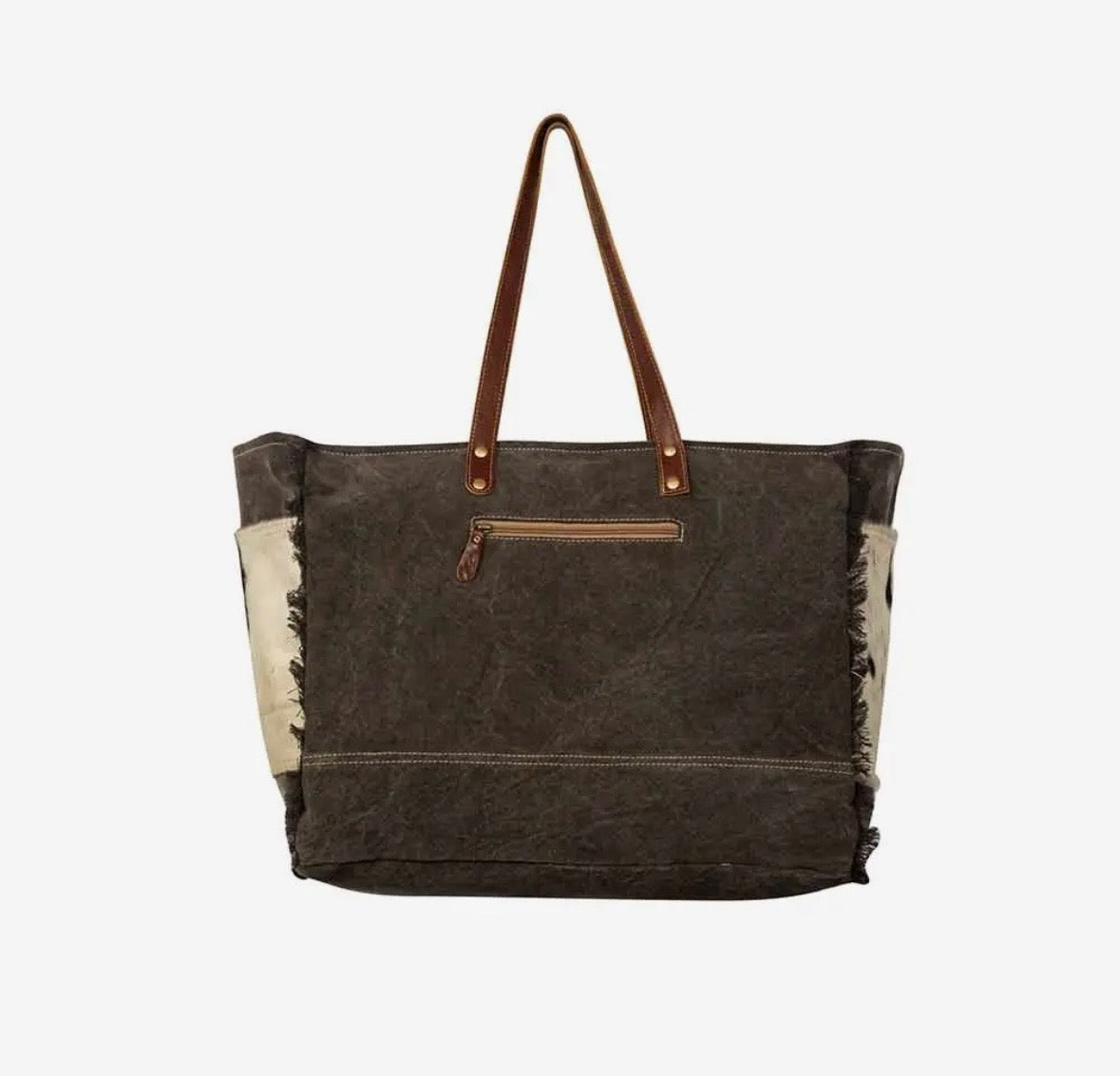 Cowhide-leather weekender bag