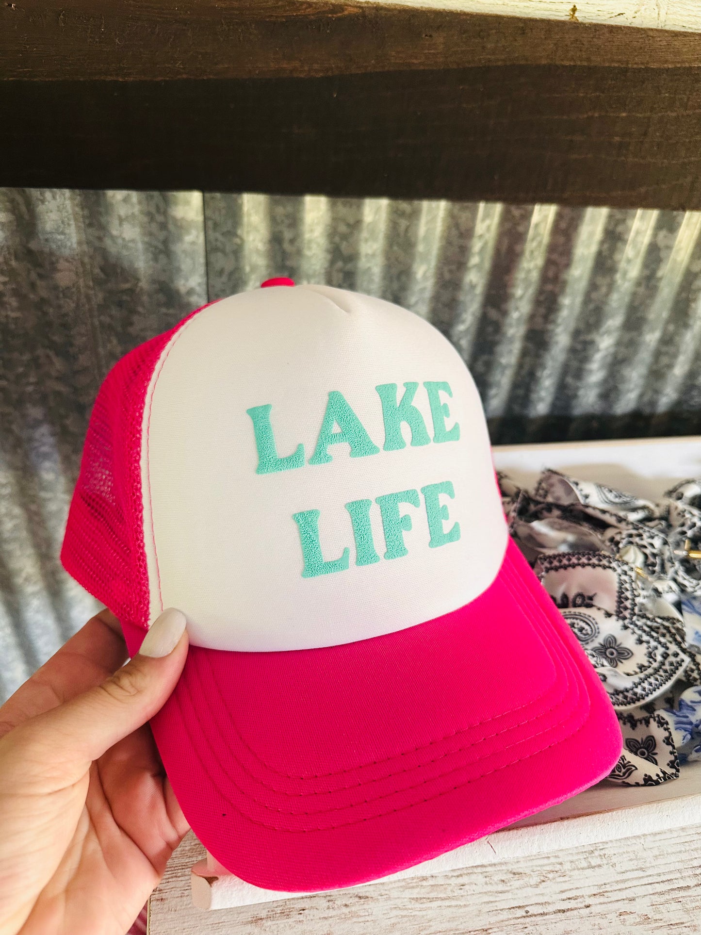 Lake Life Puff vinyl Hat