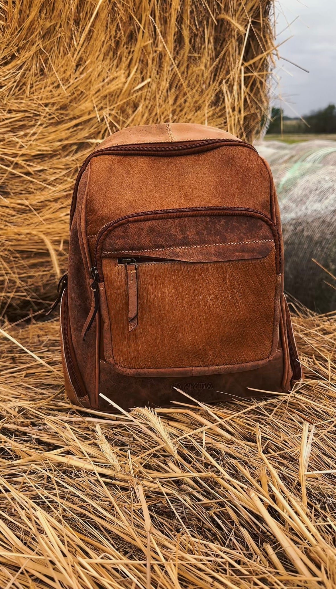 Cowhide Backpack