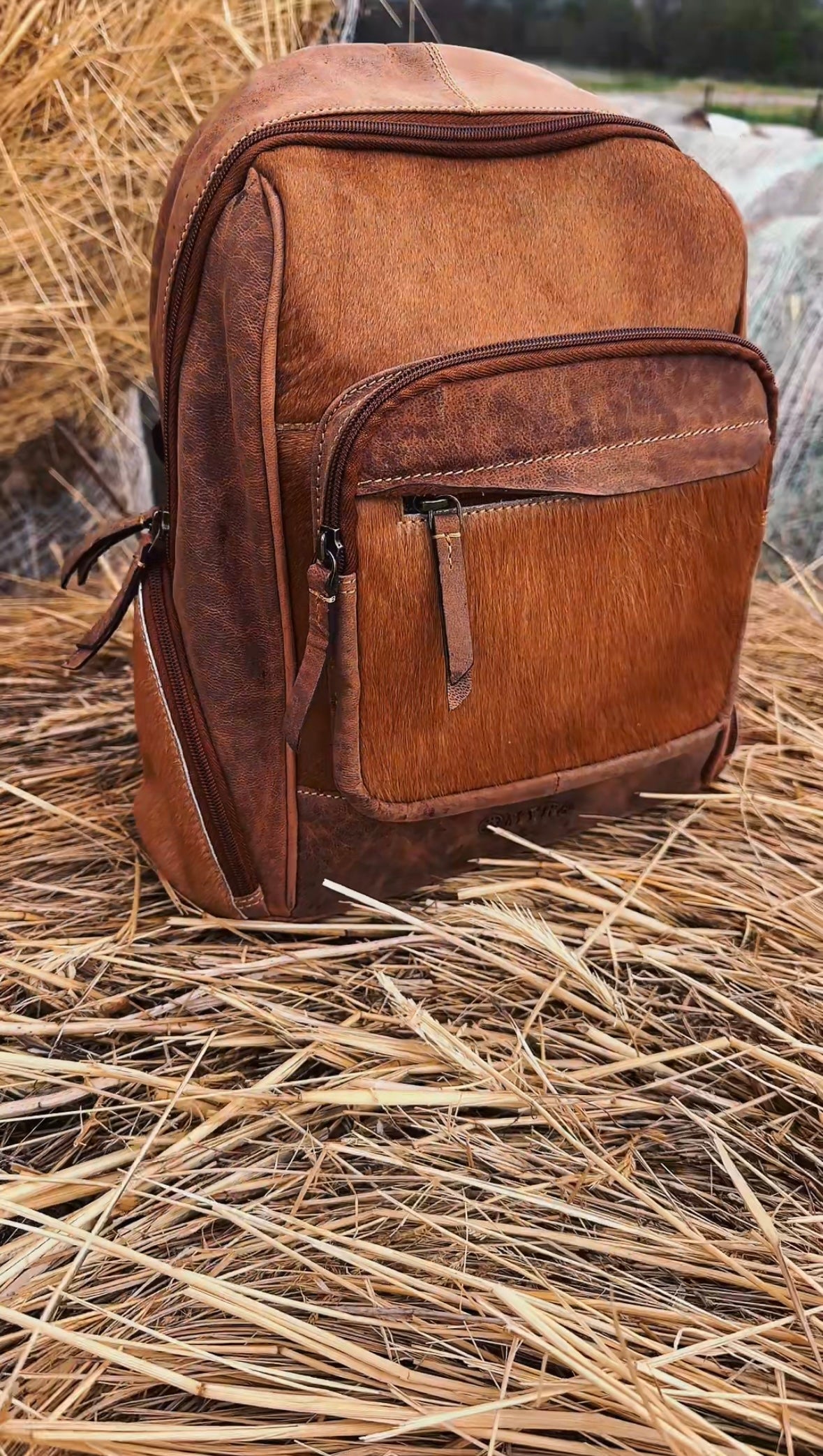 Cowhide Backpack