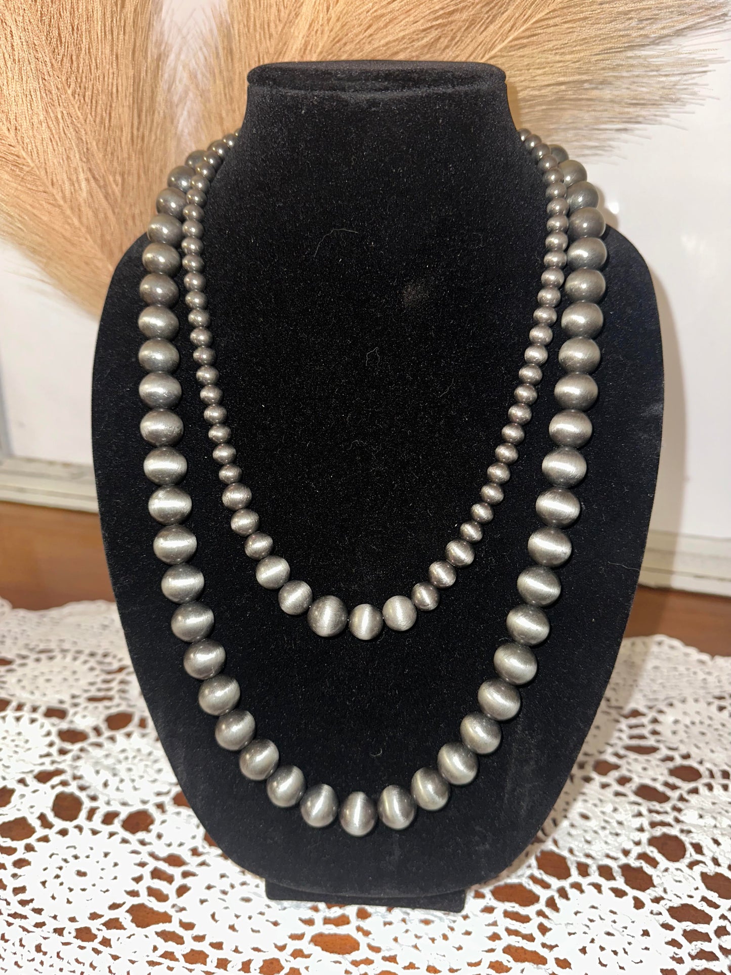 24" 2 strand Navajo Bead Necklace