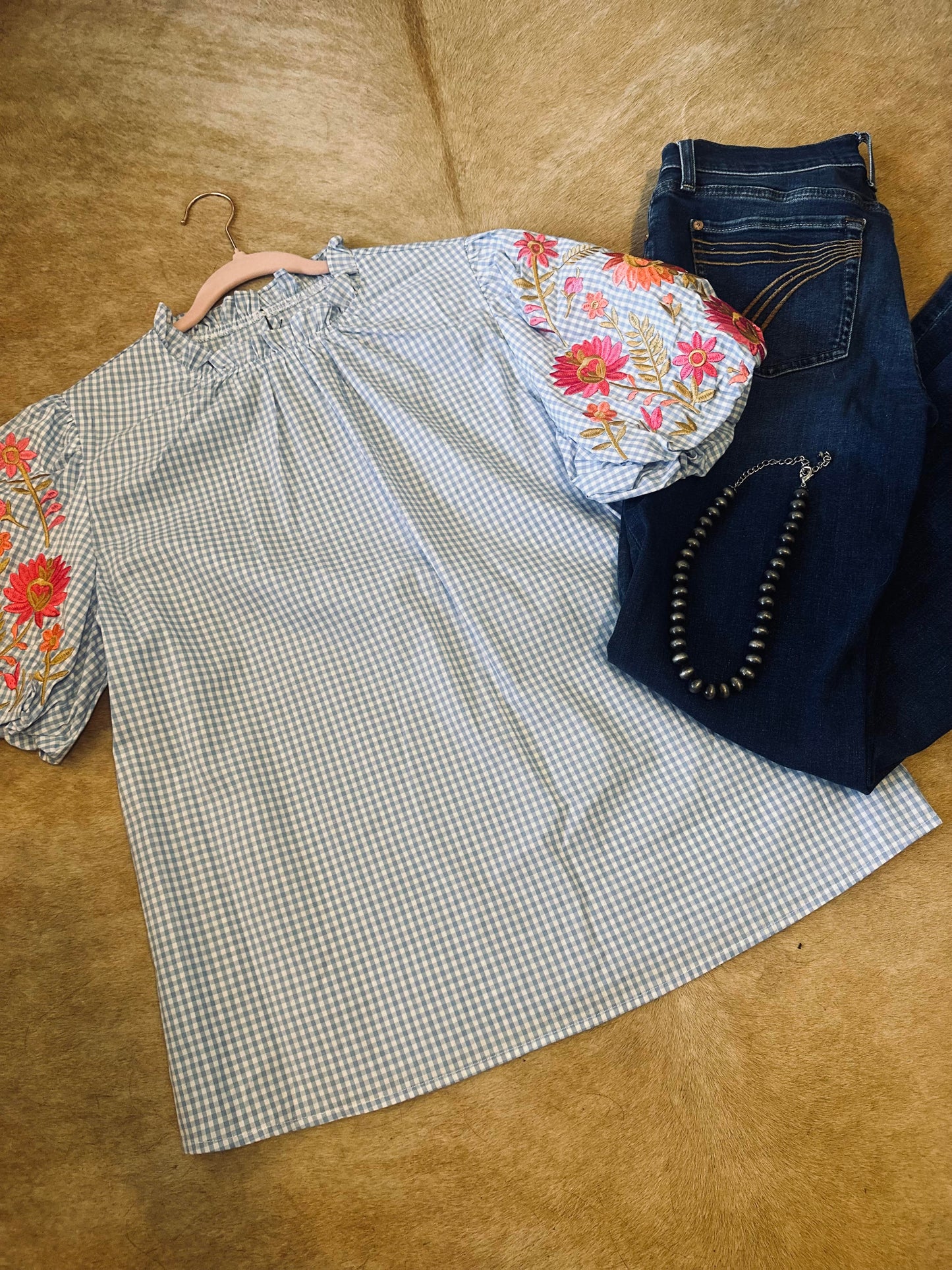 Plaid Ruffle Top