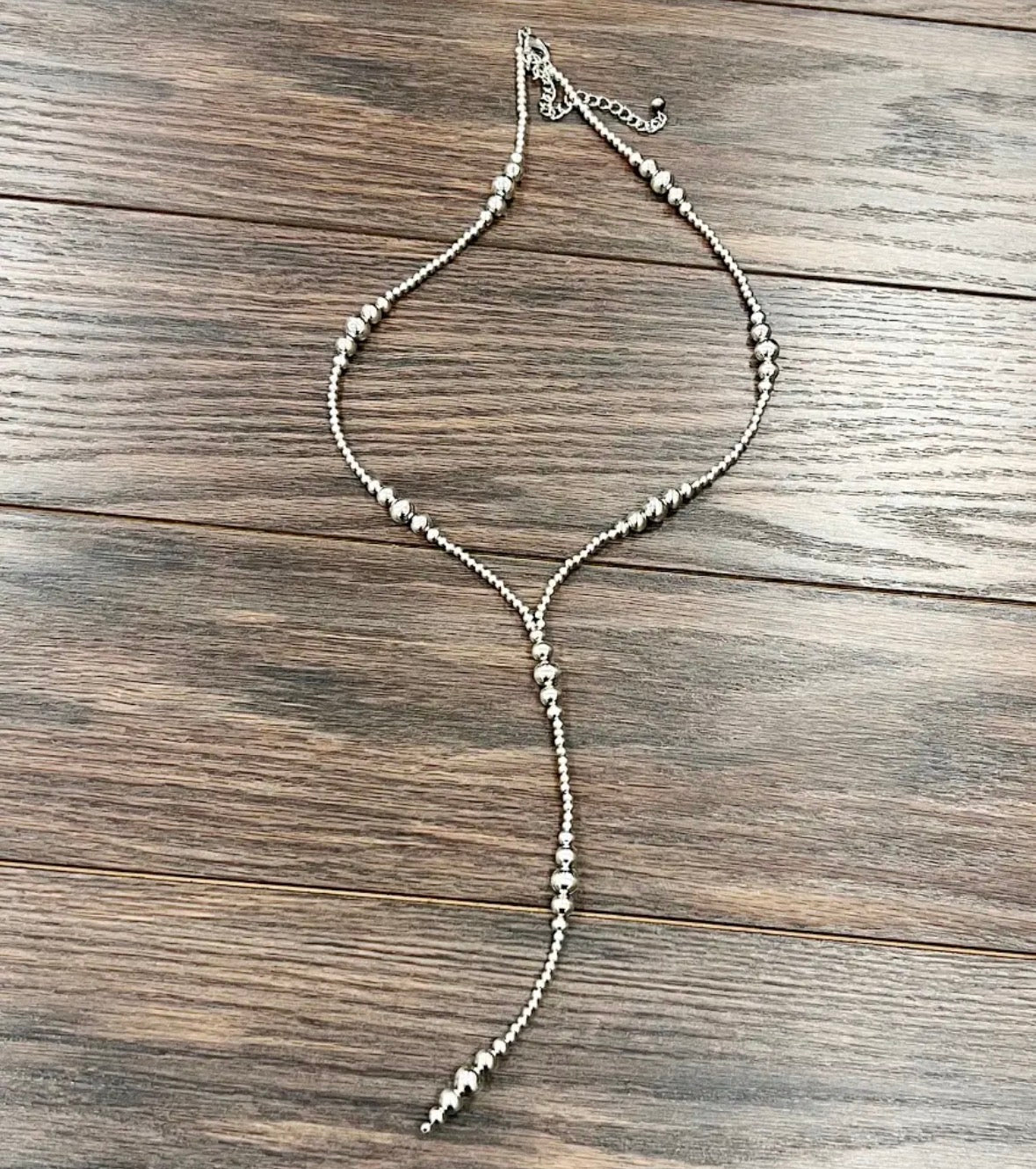 Silver Bead Tassel