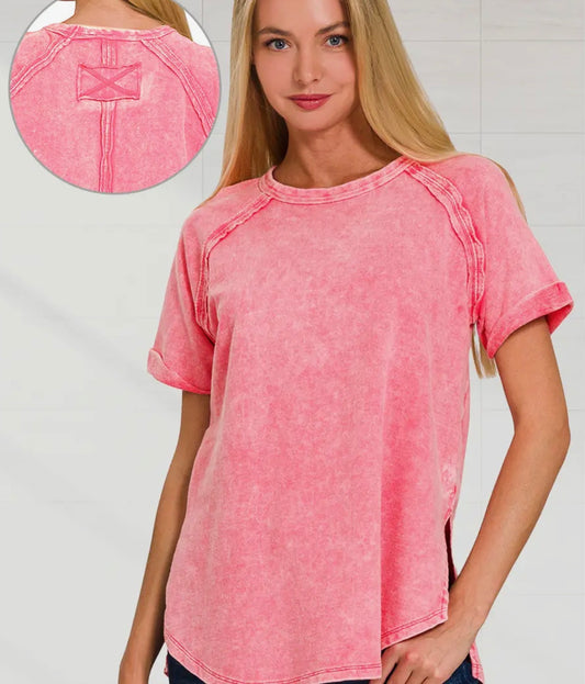 Oversized pink tee