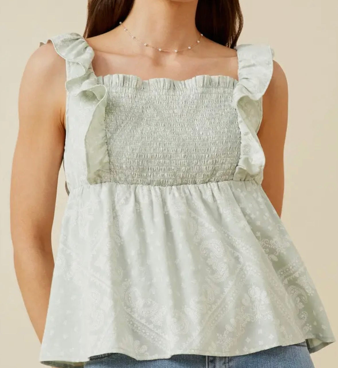 Handkerchief print tank
