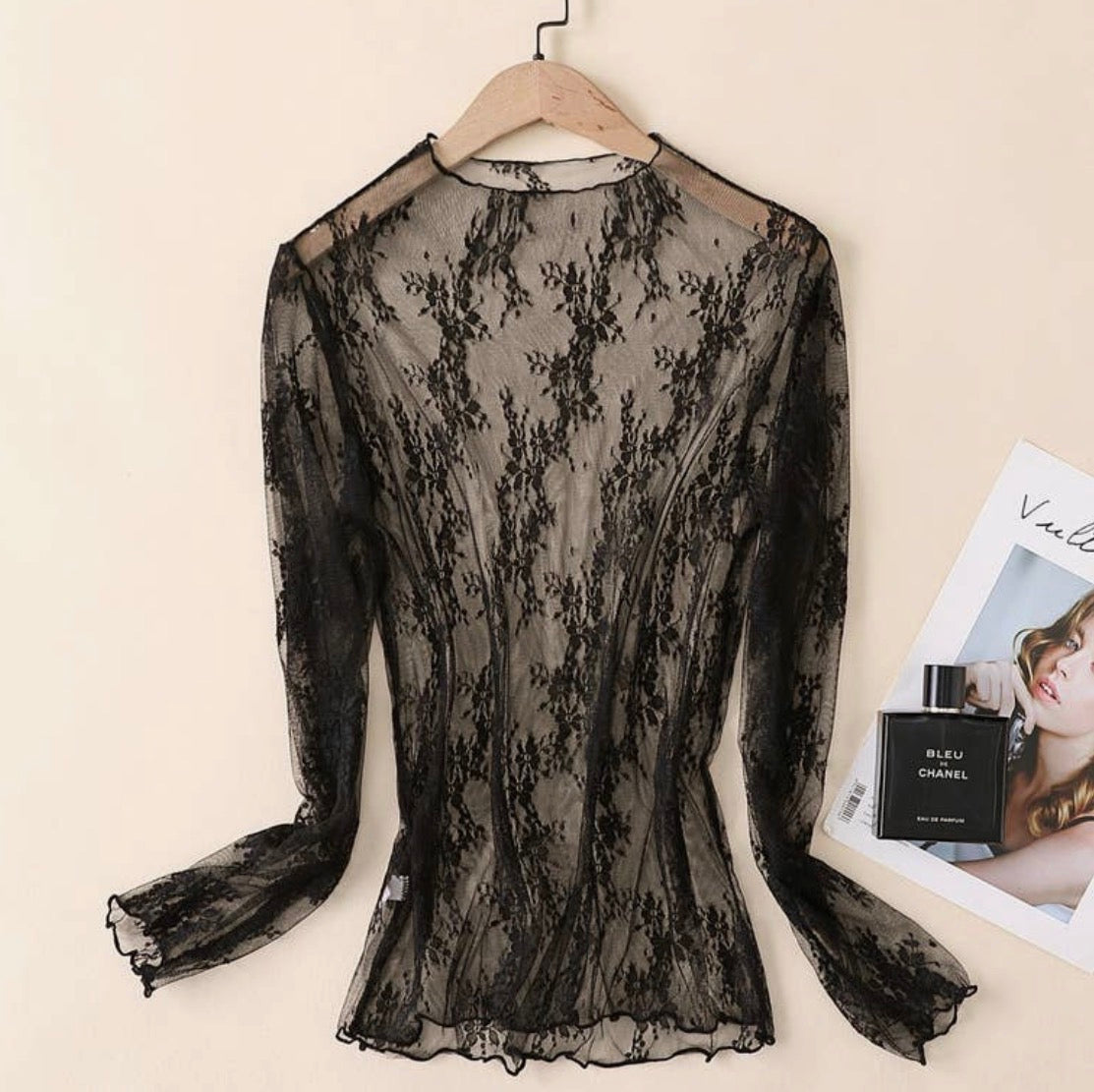 Lace layering top