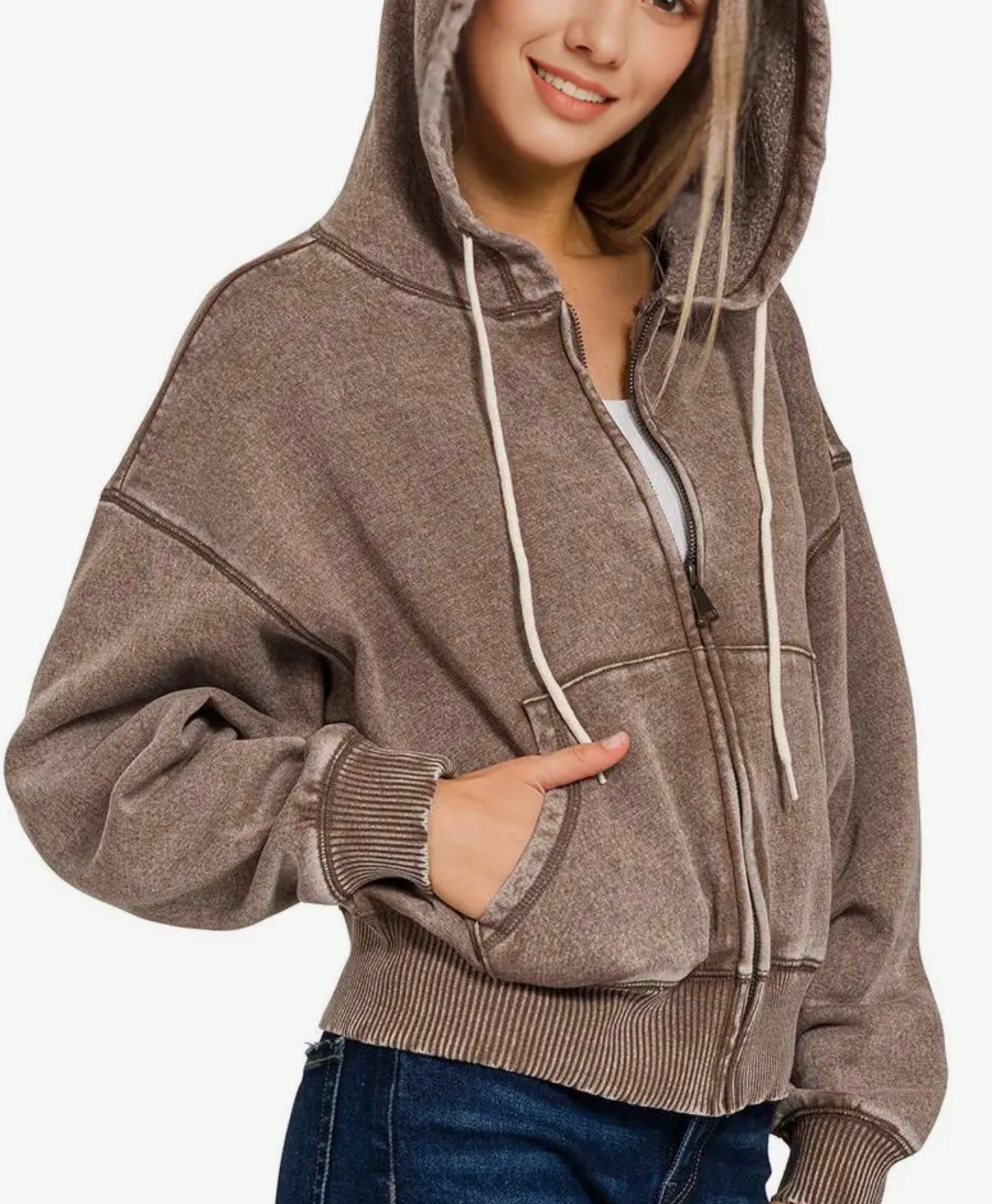 Zenana Zip Up