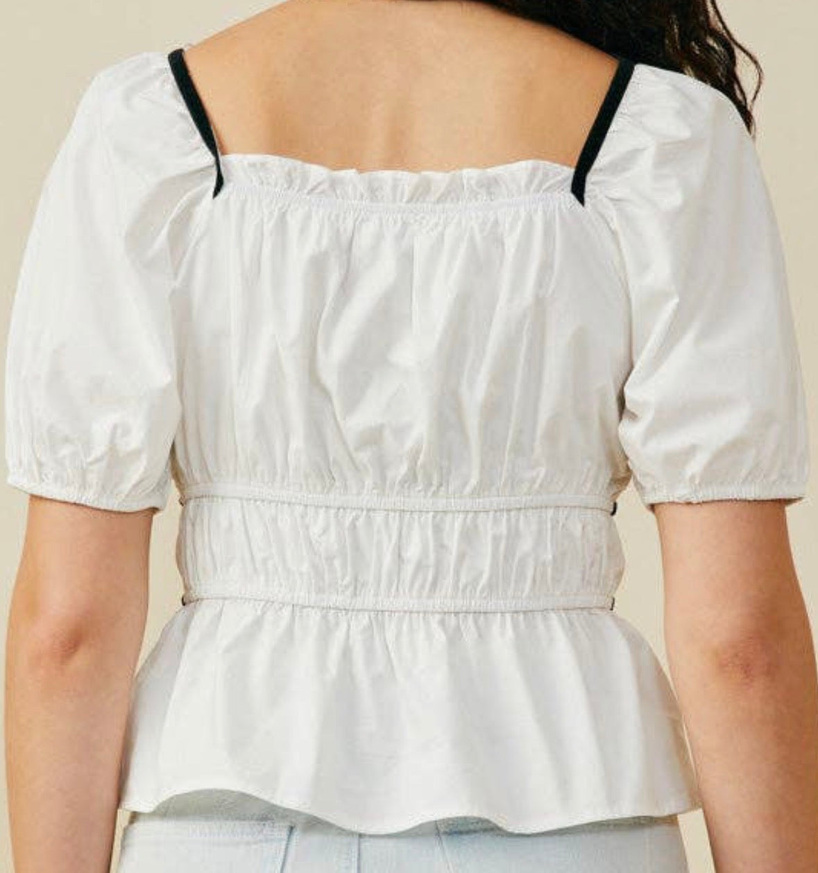 White Ribbon Top