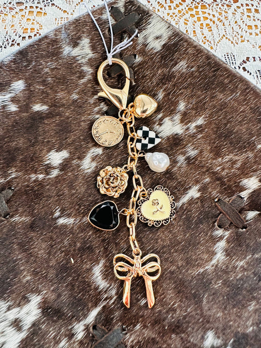 Checkered Bag charm