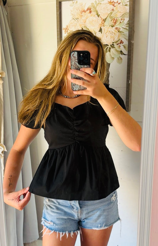 Black Sweetheart Top
