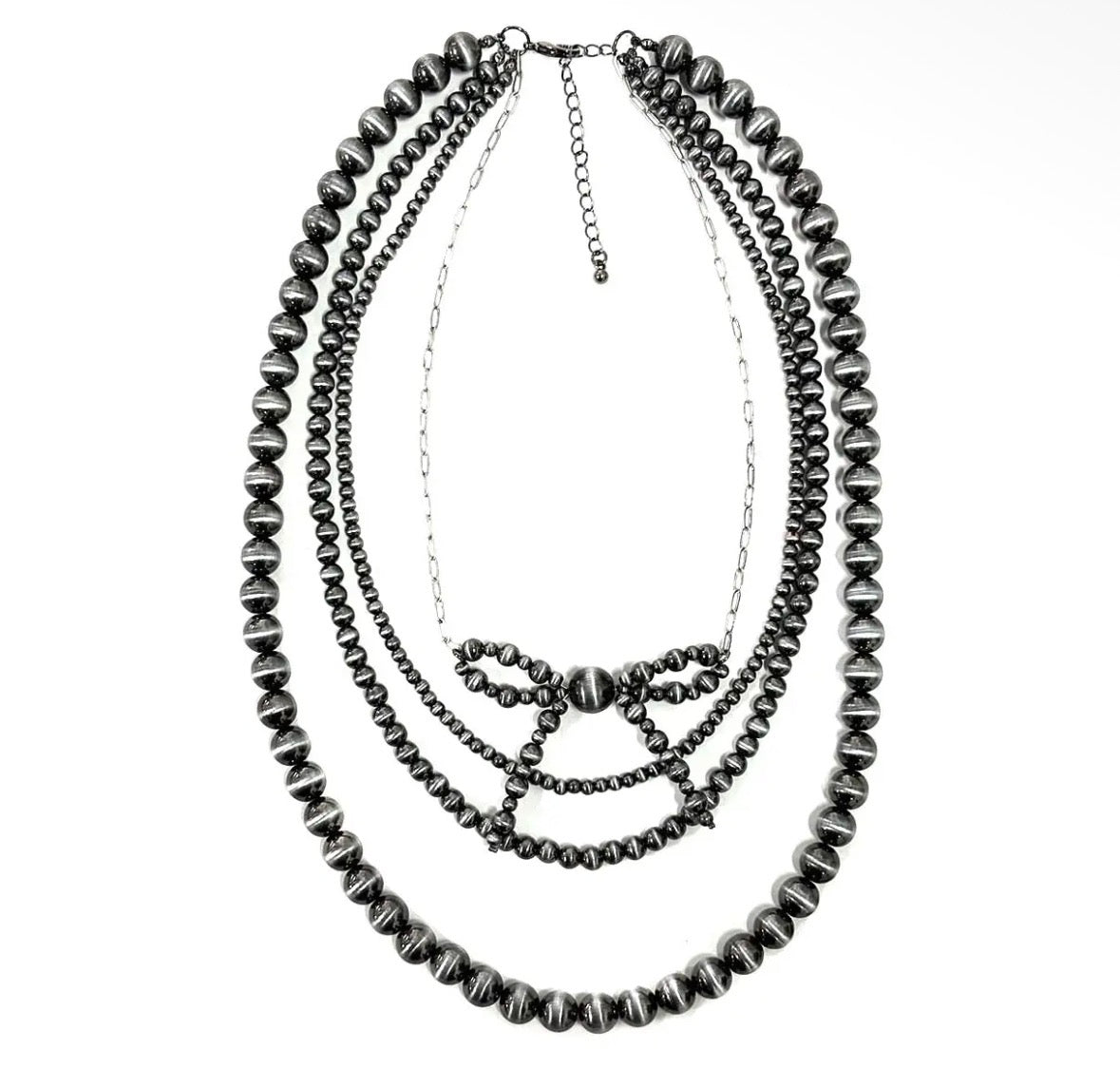 4 layered ribbon necklace