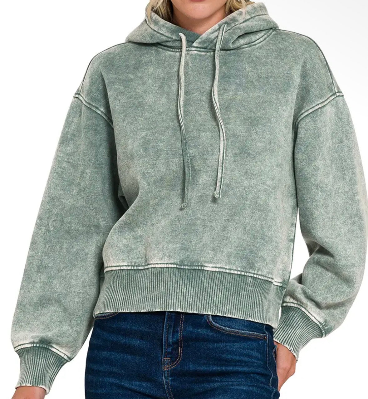 Fleece Cropped Hoodie