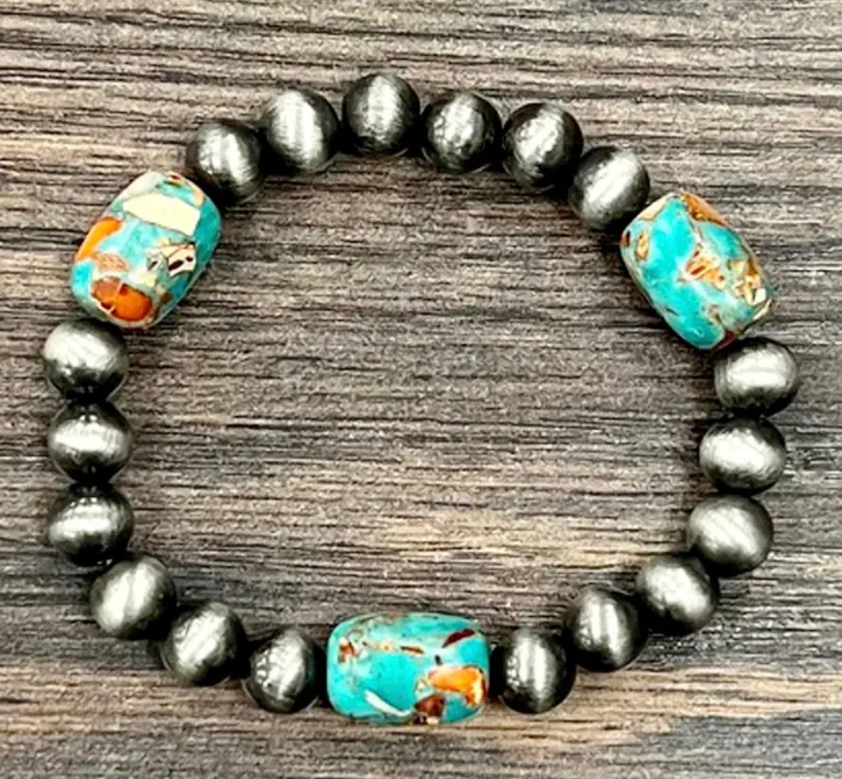 Gemstone stretch bracelet
