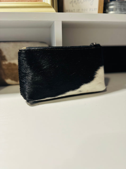 Black Cowhide Accessories Bag