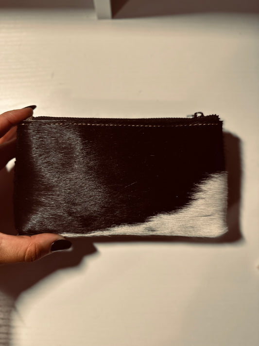 Black Cowhide Accessories Bag