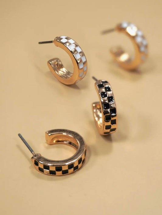 Checkered Earrings