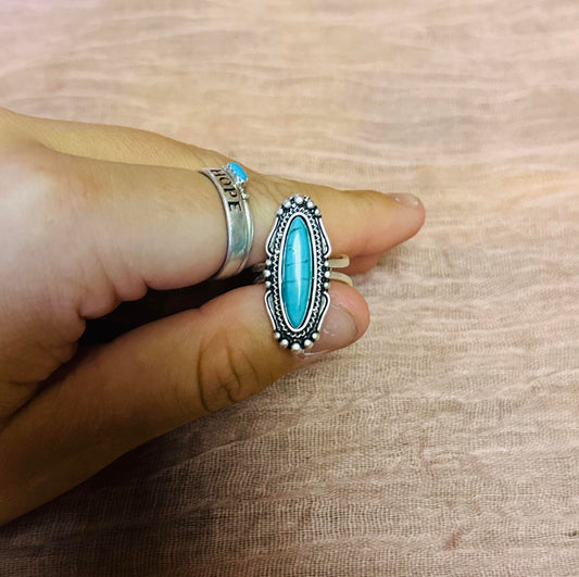 Turquoise adjustable ring