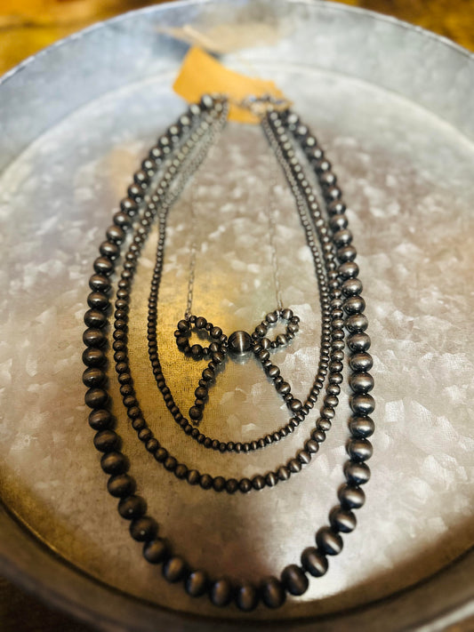 4 layered Navajo Pearl necklace