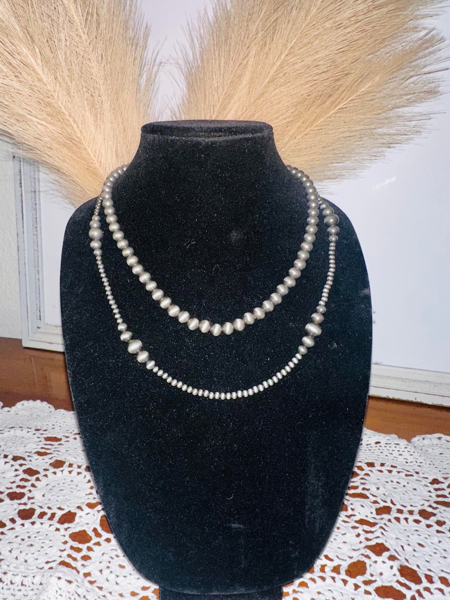 22" 2 strand Navajo Bead Necklace