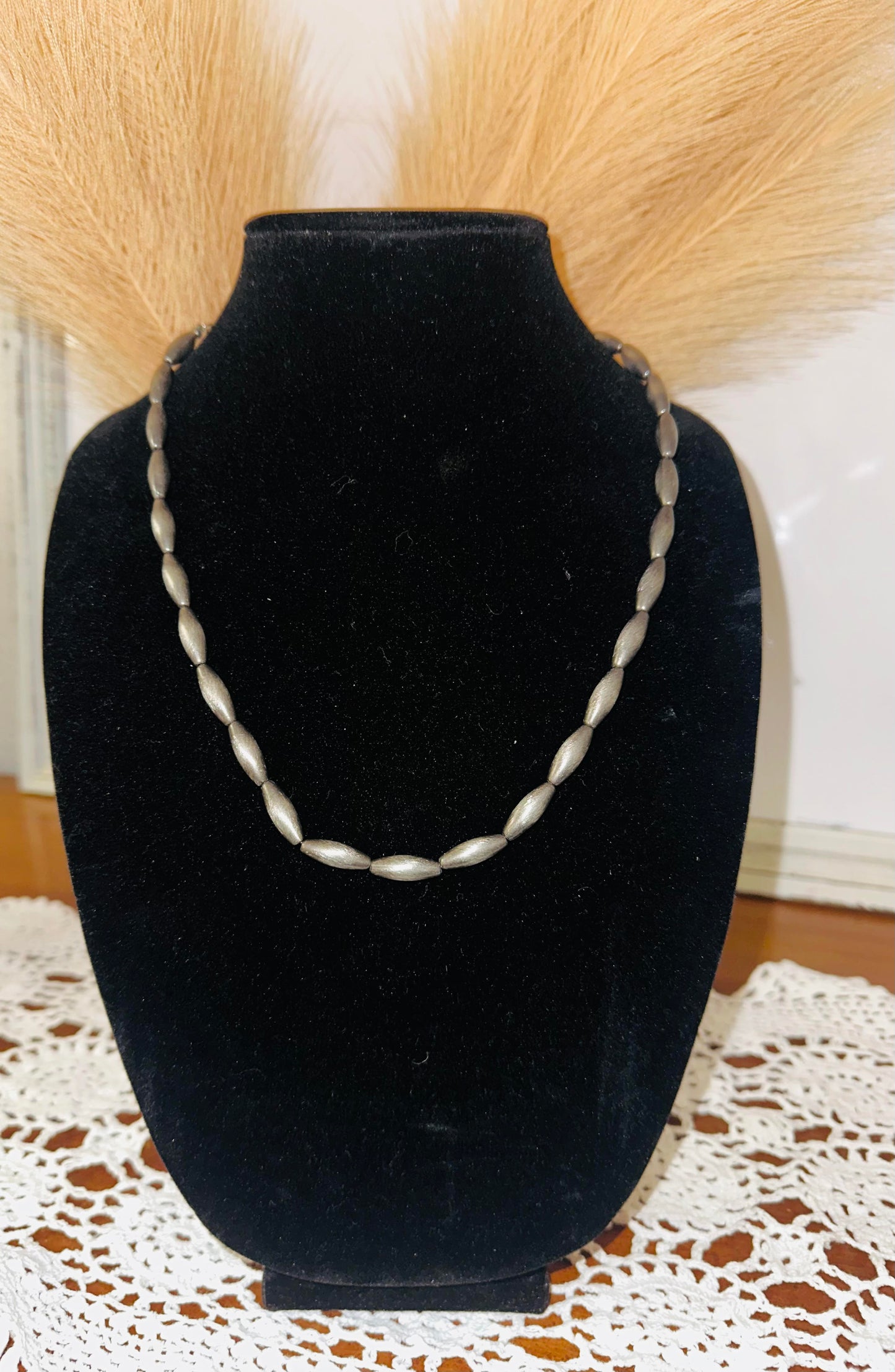 18" Elongated Navajo Bead Necklace