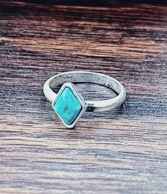 10mm turquoise adjustable ring